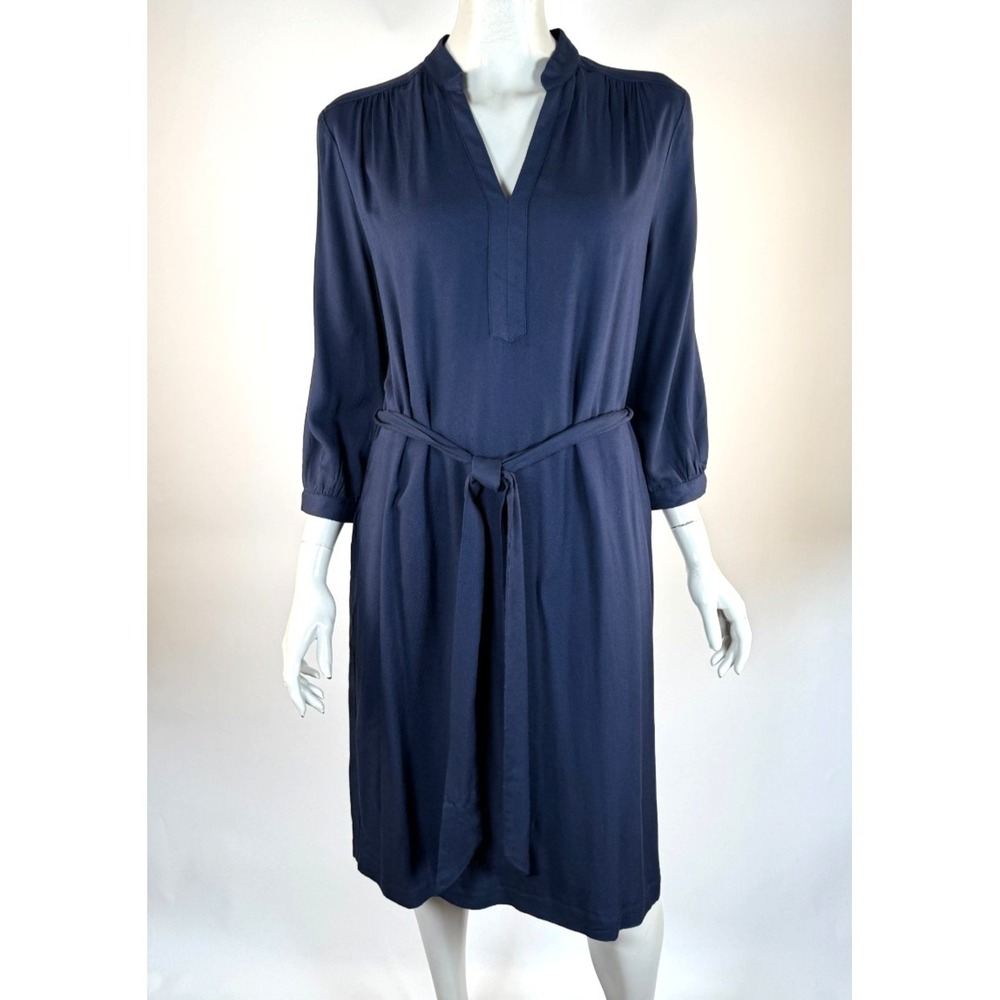 J McLaughlin Jillian Dress Women L NWT $208 Lightweight Rayon 3/4 Sleeve V-neck